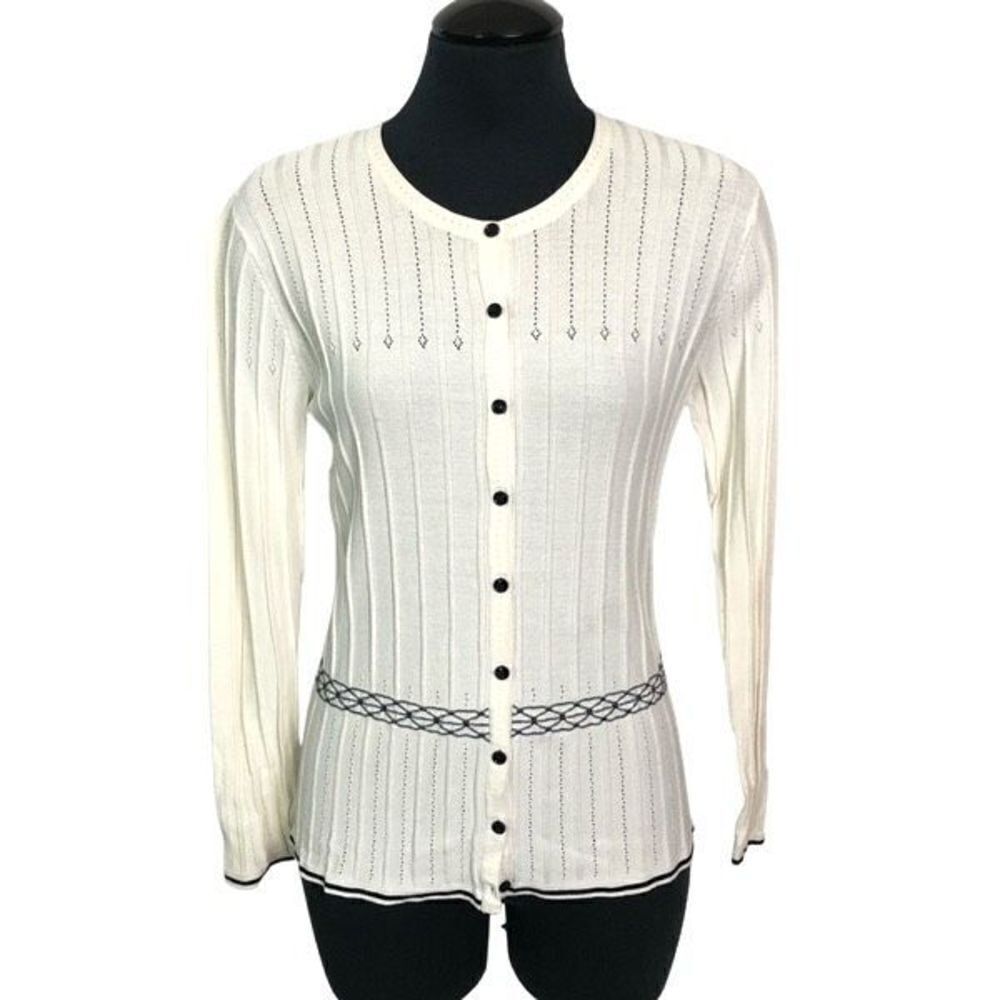 Oscar Del La Renta Chic Stretchy Cardigan - Women’s S